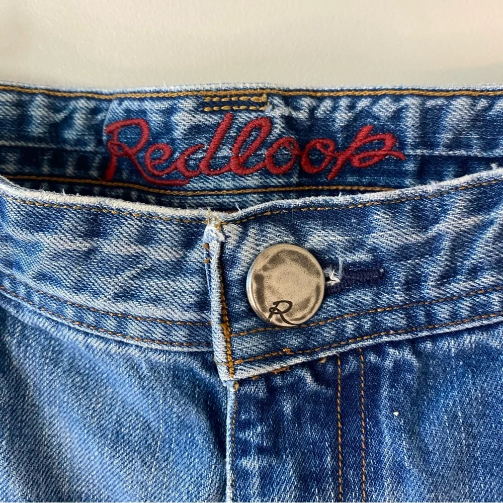 Redloop by Levi's Men's 5 Pocket Blue Jeans 36x34 Denim 100% Cotton Distressed
